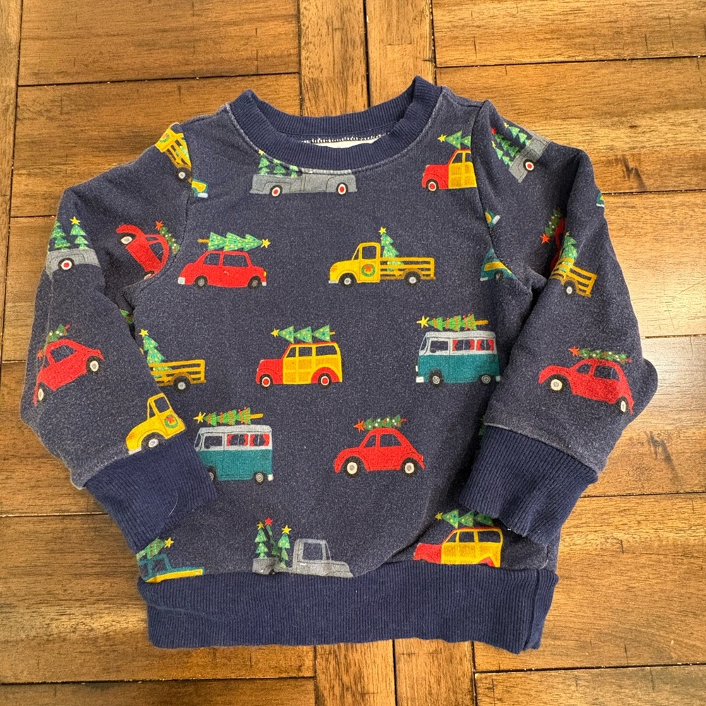 Little Sleepies Navy Tree Traffic Crewneck Sweatshirt